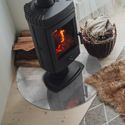 Plaque verre devant cheminée Motif de structure en marbre