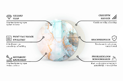 Plaque verre devant cheminée Motif en marbre naturel