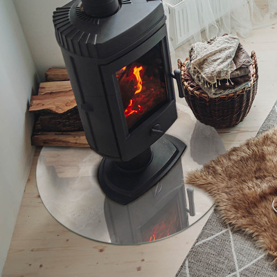 Plaque verre devant cheminée Motif en marbre naturel