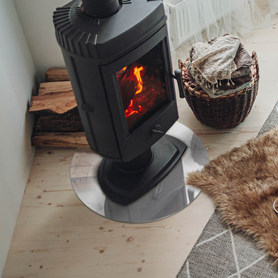 Plaque verre devant cheminée Motif de marbre veiné