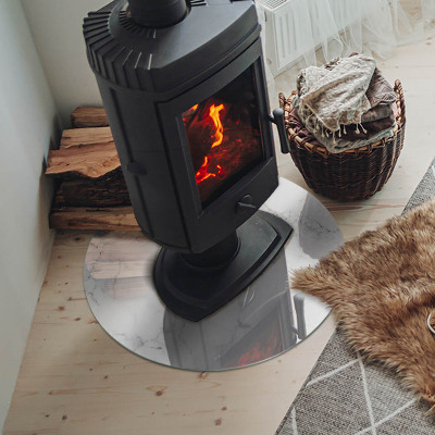 Plaque verre devant cheminée Motif de marbre veiné