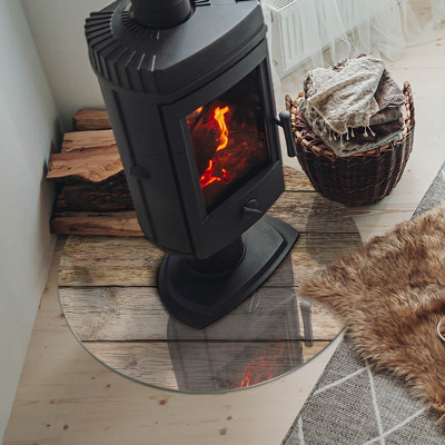 Plaque verre devant cheminée Texture des planches de bois