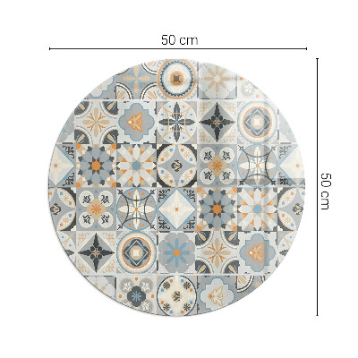 Plaque verre devant cheminée Motifs de mosaïque dans les carreaux