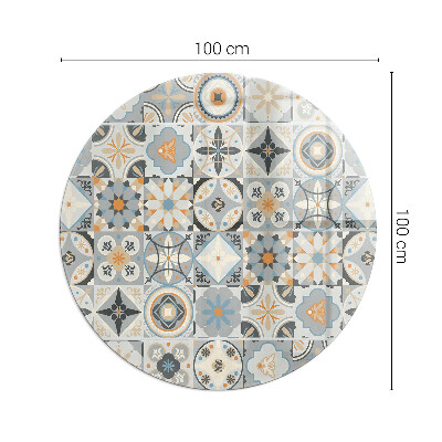 Plaque verre devant cheminée Motifs de mosaïque dans les carreaux