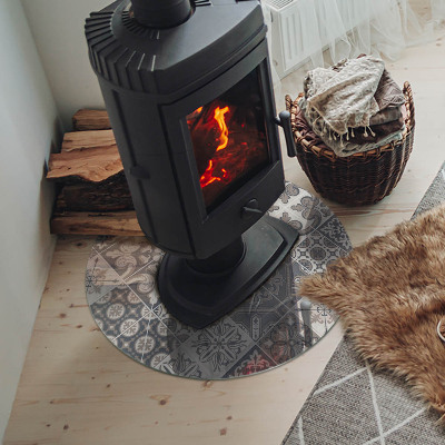 Plaque verre devant cheminée Motif de mosaïque décorative