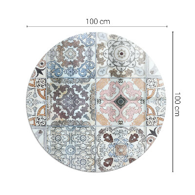 Plaque verre devant cheminée Motifs de mosaïque dans les carreaux
