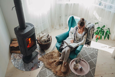 Plaque verre devant cheminée Motifs de mosaïque dans les carreaux