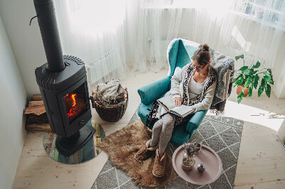 Plaque verre devant cheminée Des planches de différentes nuances
