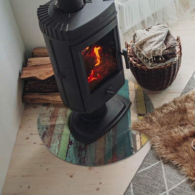 Plaque verre devant cheminée Des planches de différentes nuances