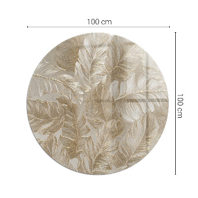 Plaque verre devant cheminée Feuilles aux motifs subtils