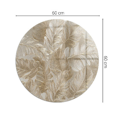 Plaque verre devant cheminée Feuilles aux motifs subtils