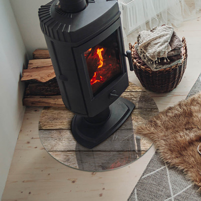 Plaque verre devant cheminée Planches de bois naturel