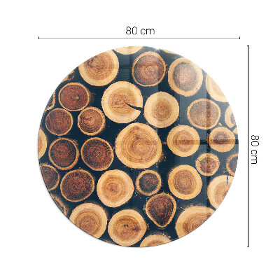 Plaque verre devant cheminée Boîte avec bois coupé