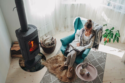 Plaque verre devant cheminée Motif floral avec des papillons