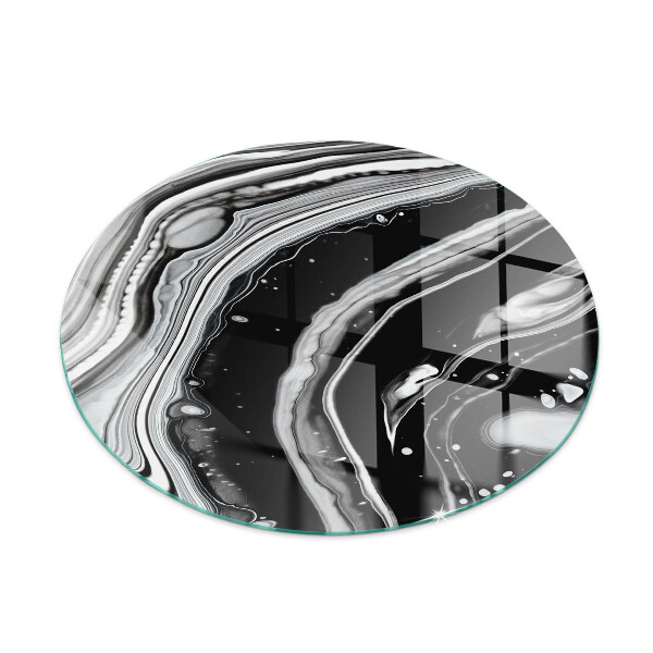 Plaque verre devant cheminée Vagues et lignes abstraites