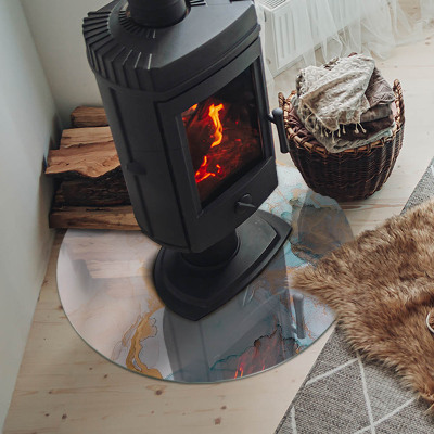 Plaque verre devant cheminée Motif fluide abstrait