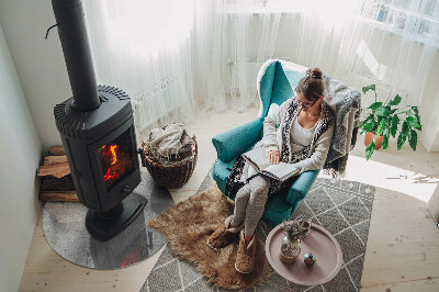 Plaque verre devant cheminée Texture de béton brut