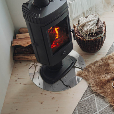 Plaque verre devant cheminée Motif de veines de marbre