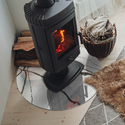 Plaque verre devant cheminée Motif de veines de marbre