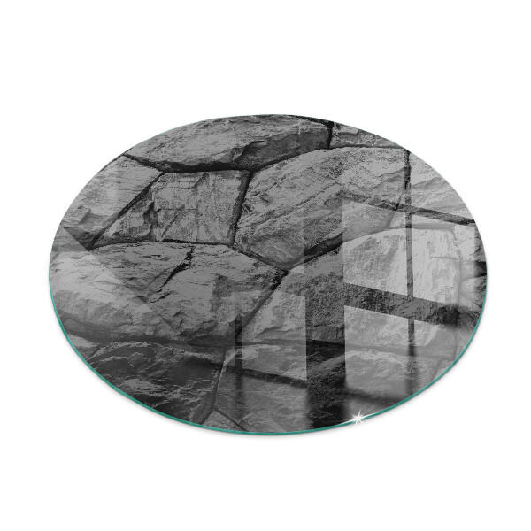 Plaque verre devant cheminée Motif en pierre naturelle