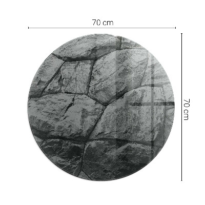 Plaque verre devant cheminée Motif en pierre naturelle