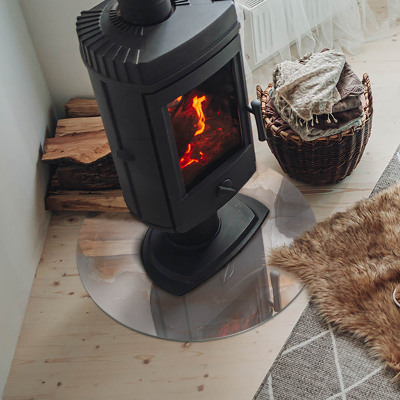 Plaque verre devant cheminée Motif en pierre naturelle