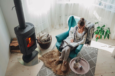 Plaque verre devant cheminée Motif de marbre abstrait