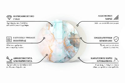 Plaque verre devant cheminée Motif de marbre abstrait