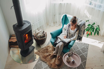 Plaque verre devant cheminée Motif de marbre abstrait