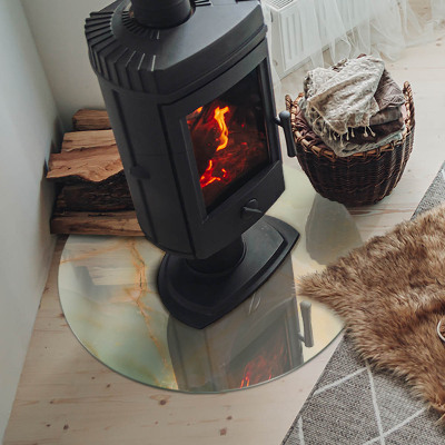 Plaque verre devant cheminée Motif de marbre abstrait