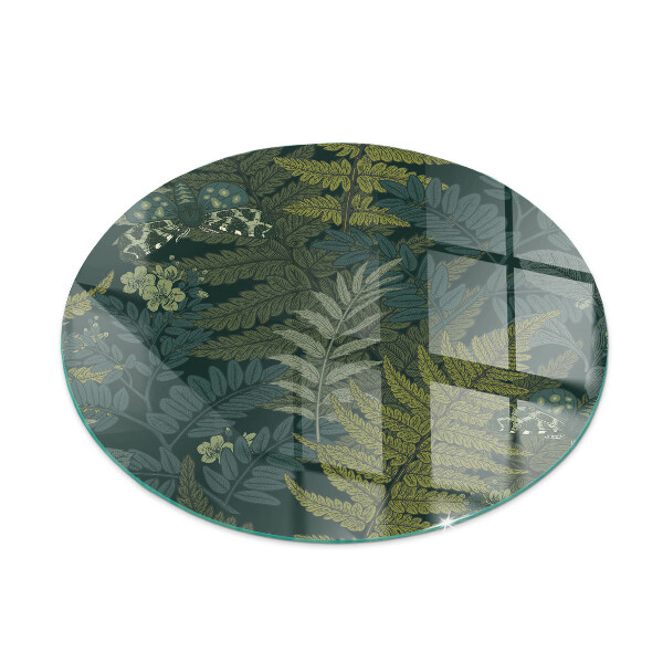 Plaque verre devant cheminée Motifs végétaux avec des papillons