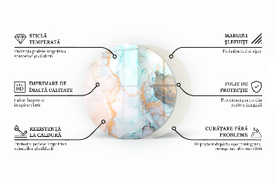 Plaque verre devant cheminée Motif de marbre délicat