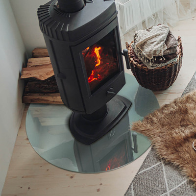 Plaque verre devant cheminée Motif de marbre délicat