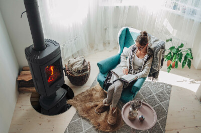 Plaque verre devant cheminée Couleur graphite foncé