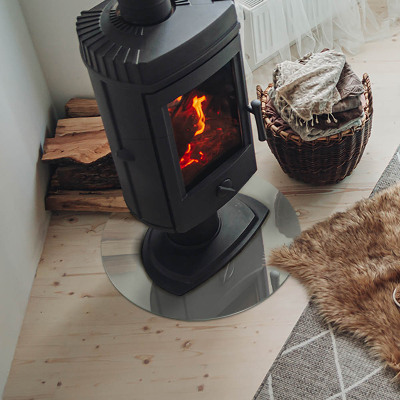 Plaque verre devant cheminée Couleur gris-vert