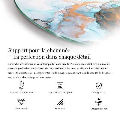 Plaque verre devant cheminée Couleur crème claire