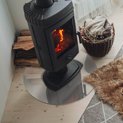 Plaque verre devant cheminée Couleur crème claire