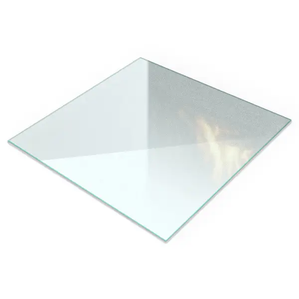 Plaque de protection rectangulaire semi-transparente pour poêle