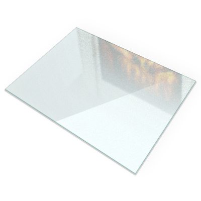 Plaque verre pour poêle Rectangulaire semi-transparente