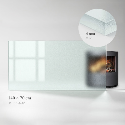 Plaque verre pour poêle Rectangulaire semi-transparente