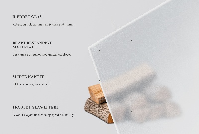 Plaque verre pour poêle Rectangulaire semi-transparente