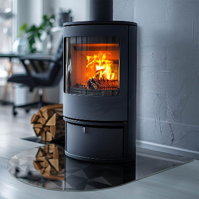 Vitre sous poêle à bois Système géométrique multidimensionnel