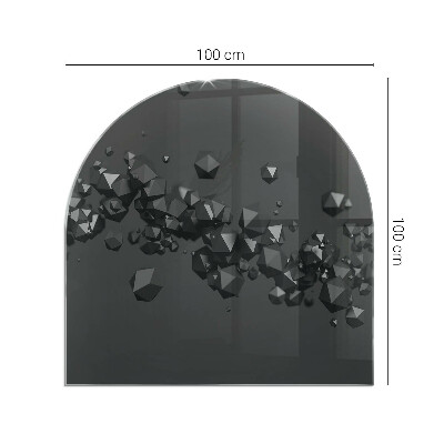 Vitre sous poêle à bois Nuages géométriques aux formes abstraites