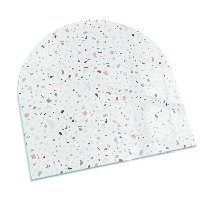 Vitre sous poêle à bois Petites figures dans un arrangement dynamique