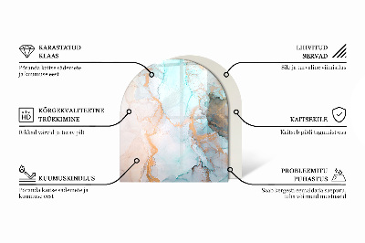 Vitre sous poêle à bois Motif d'arrière-plan de style abstrait