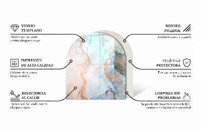 Vitre sous poêle à bois Motif d'arrière-plan de style abstrait