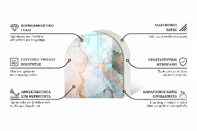 Vitre sous poêle à bois Motif d'arrière-plan de style abstrait
