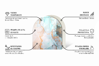 Vitre sous poêle à bois Motif d'arrière-plan de style abstrait