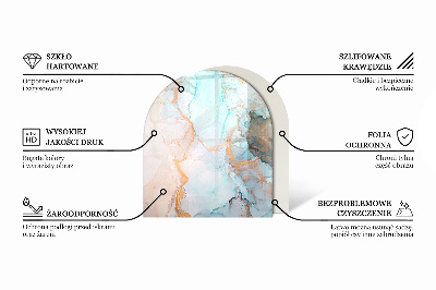 Vitre sous poêle à bois Formes abstraites inspirées de la nature