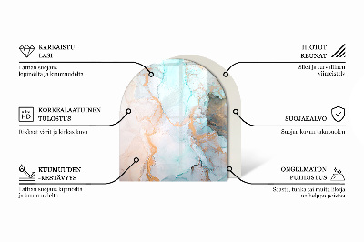 Vitre sous poêle à bois Formes abstraites inspirées de la nature